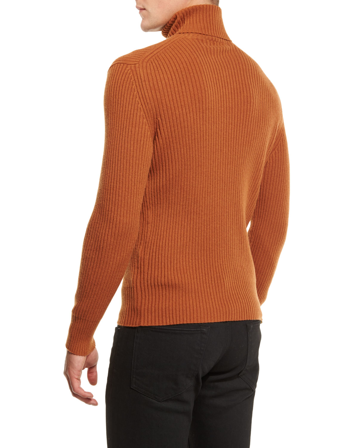 Lyst - Tom Ford Ribbed Turtleneck Sweater in Brown for Men