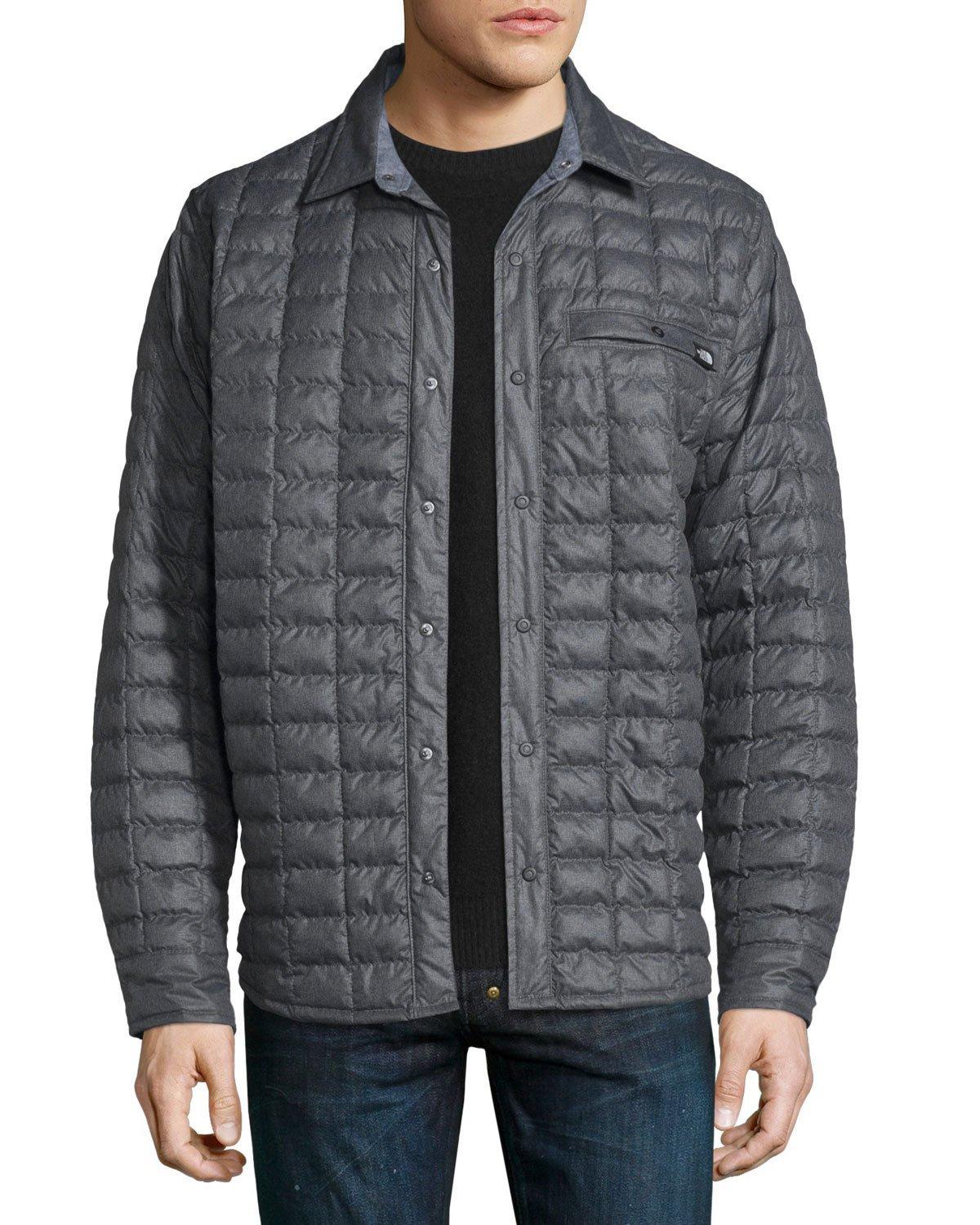 The North Face Synthetic Reyes Thermoball Quilted Shirt Jacket in Navy