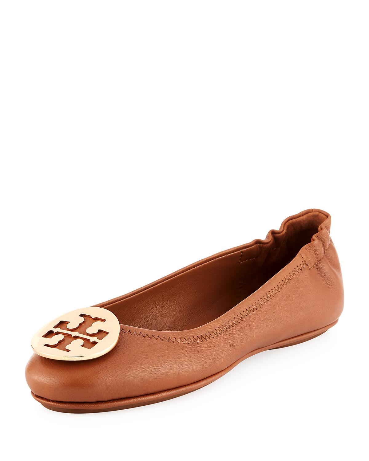tory burch minnie multi logo ballet flat