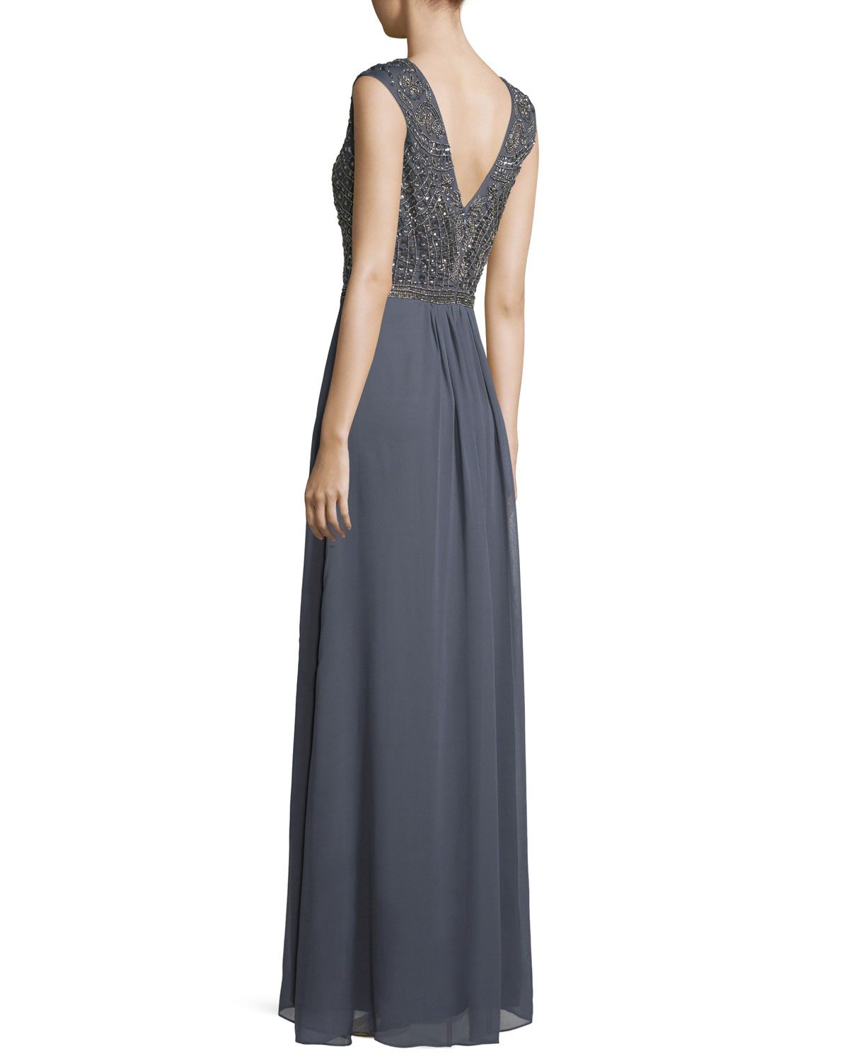 aidan mattox embellished gown