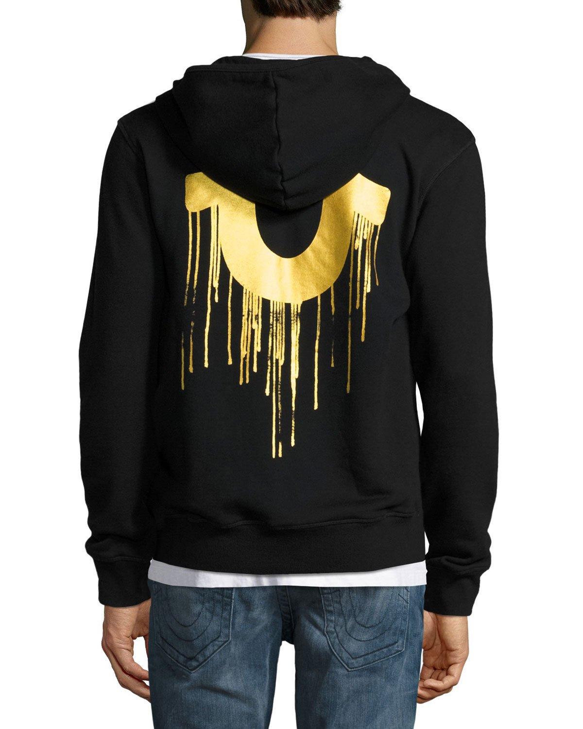 True Religion Cotton Drippy Horseshoe Zipup Hoodie in Black for Men Lyst