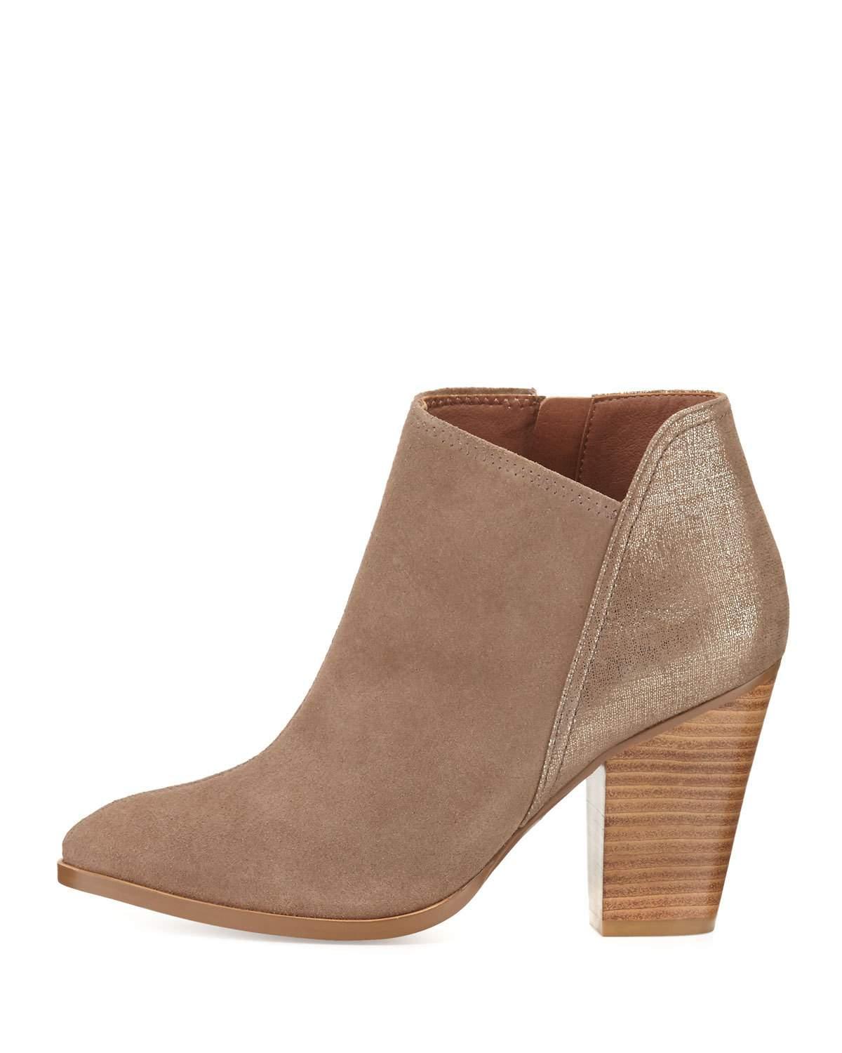nude chunky booties