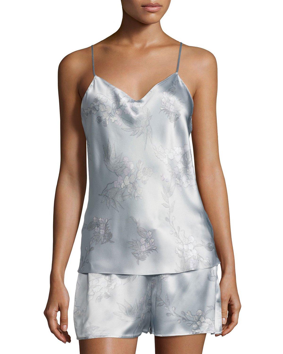 Natori Wisteria Camisole Silk Pajama Set in Blue Lyst