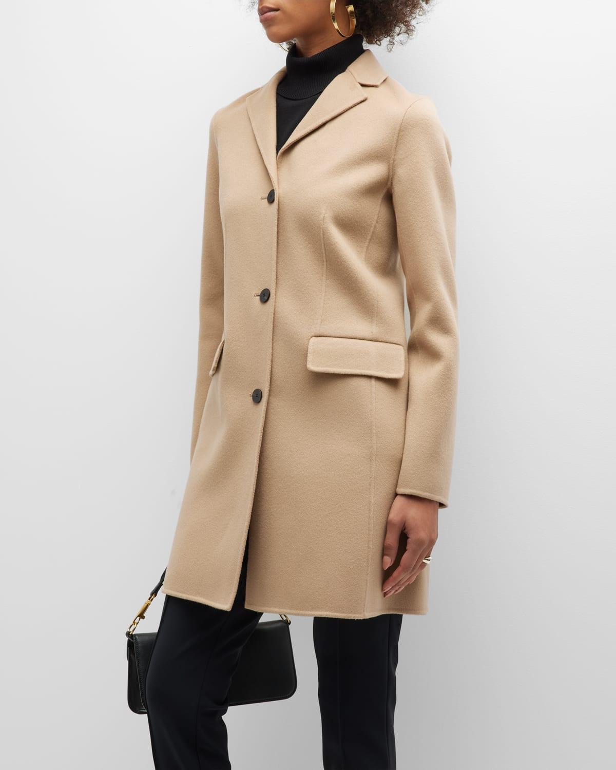 theory relaxed coat in double face wool cashmere