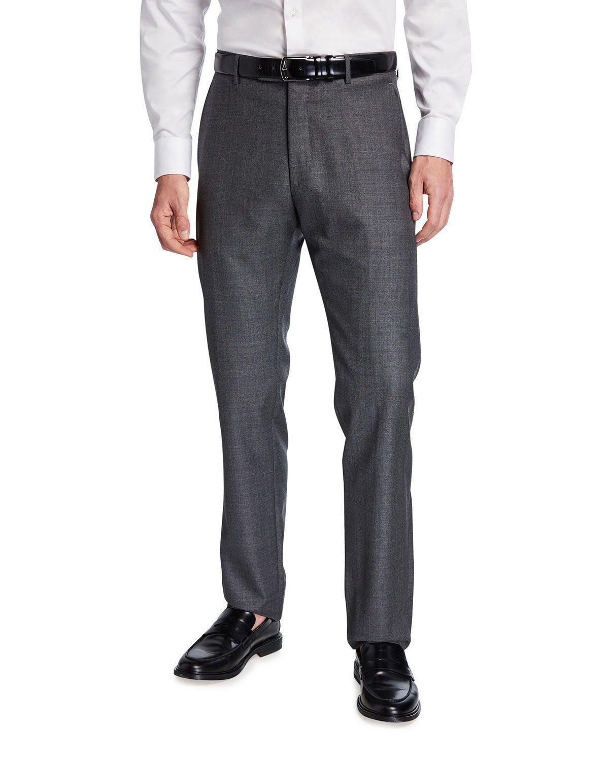 Zanella Men's Sharkskin Wool Pants in Gray for Men Lyst