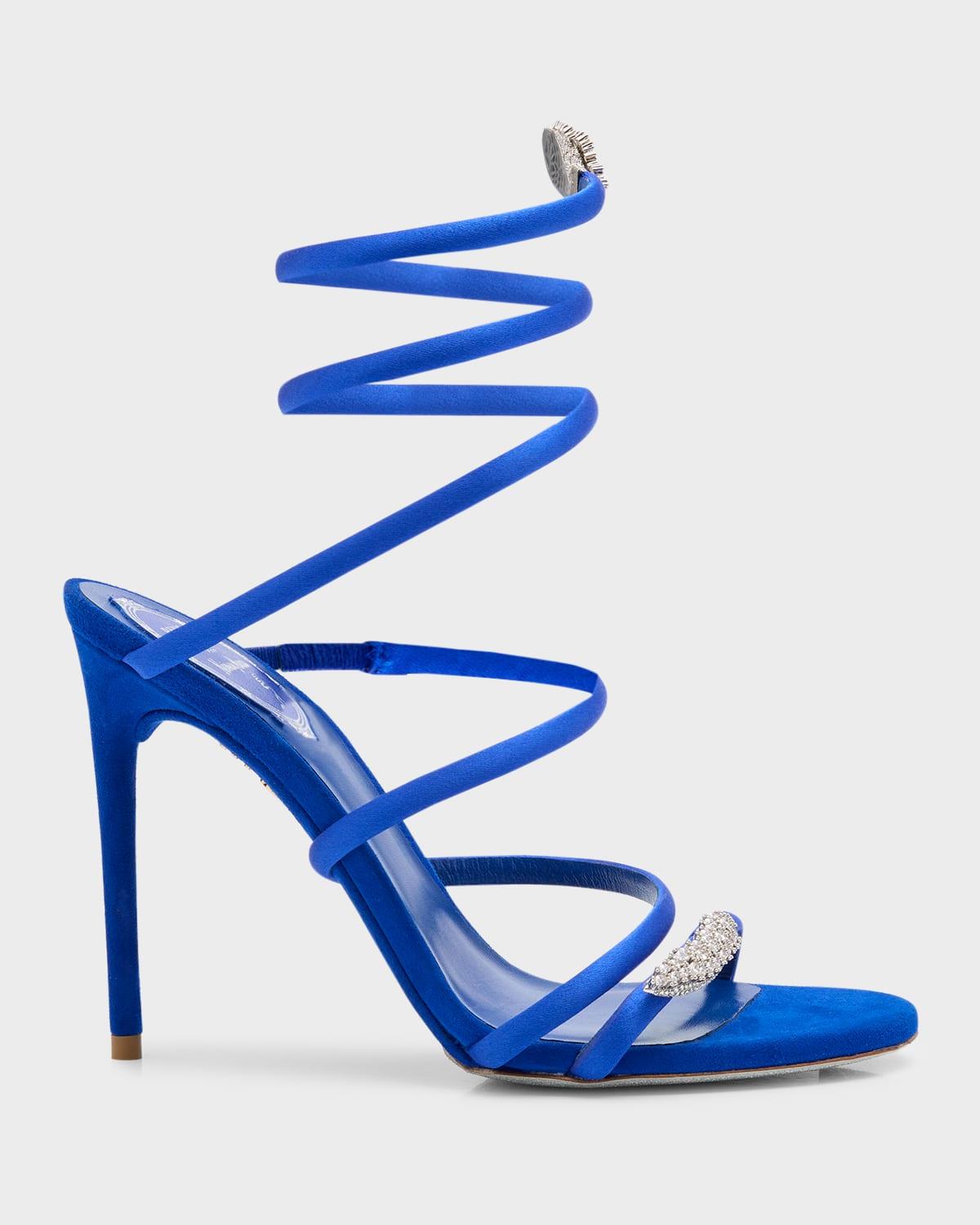 Rene Caovilla Serpente Sandal in Blue Lyst