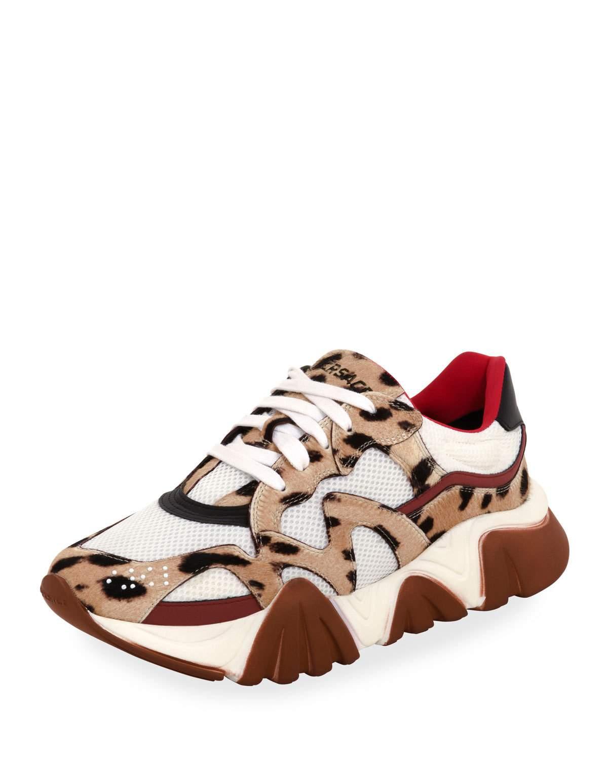 versace leopard sneakers