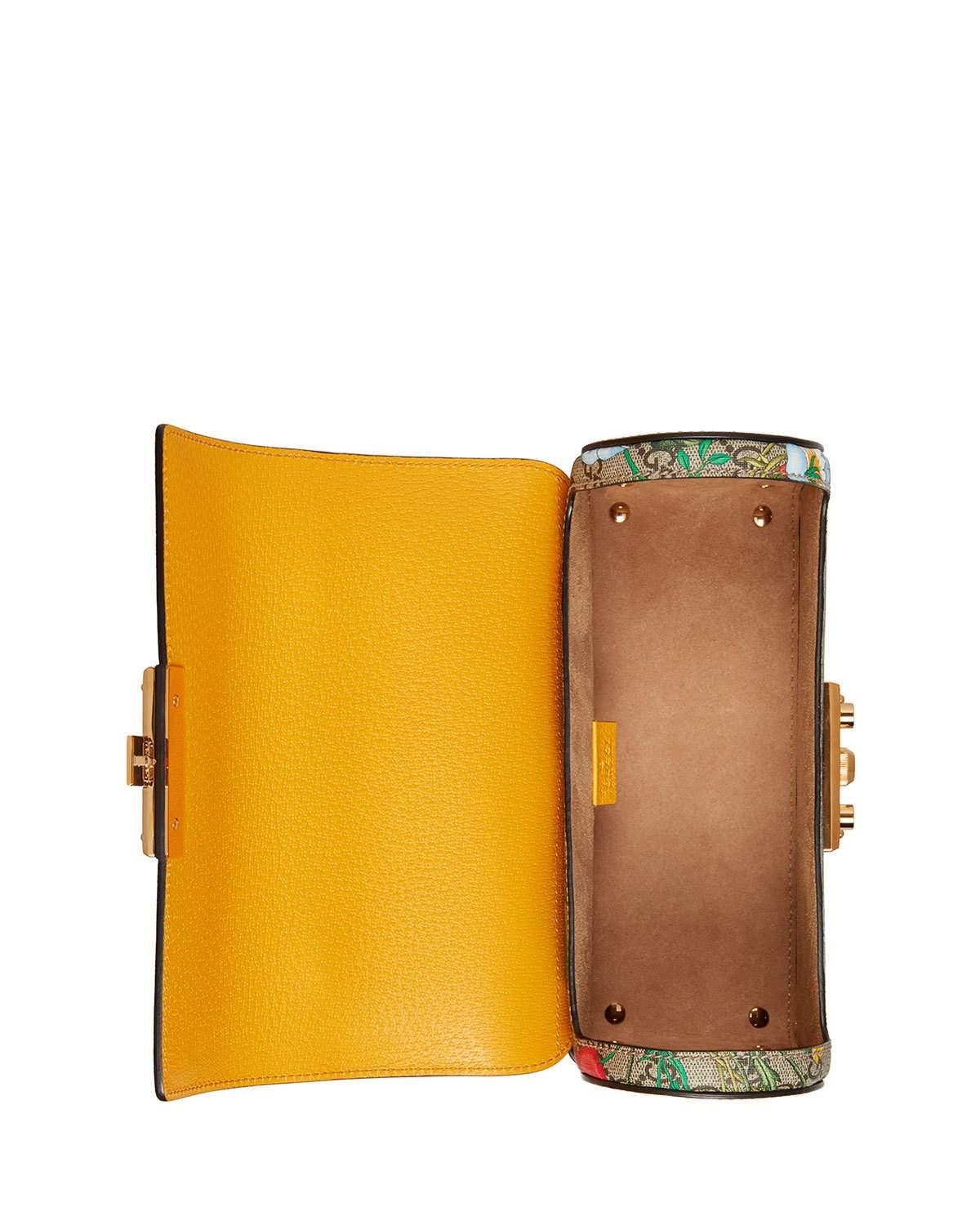 ショルダーバッグ・ポシェット Multicolor Small GG Flora Bamboo Padlock Bag Gucci Multicolor Small GG Flora Bamboo Padlock Bag - Runway