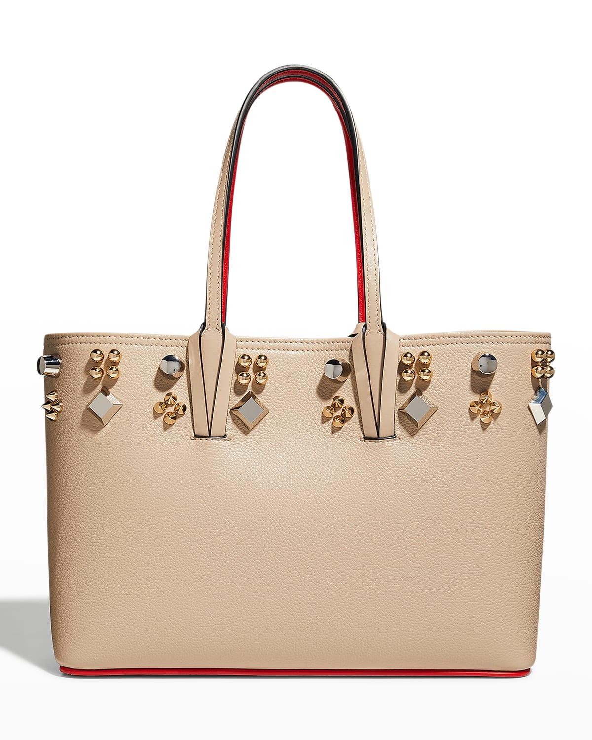 Christian Louboutin Cabata Small Empire Spikes Leather Tote Bag in ...