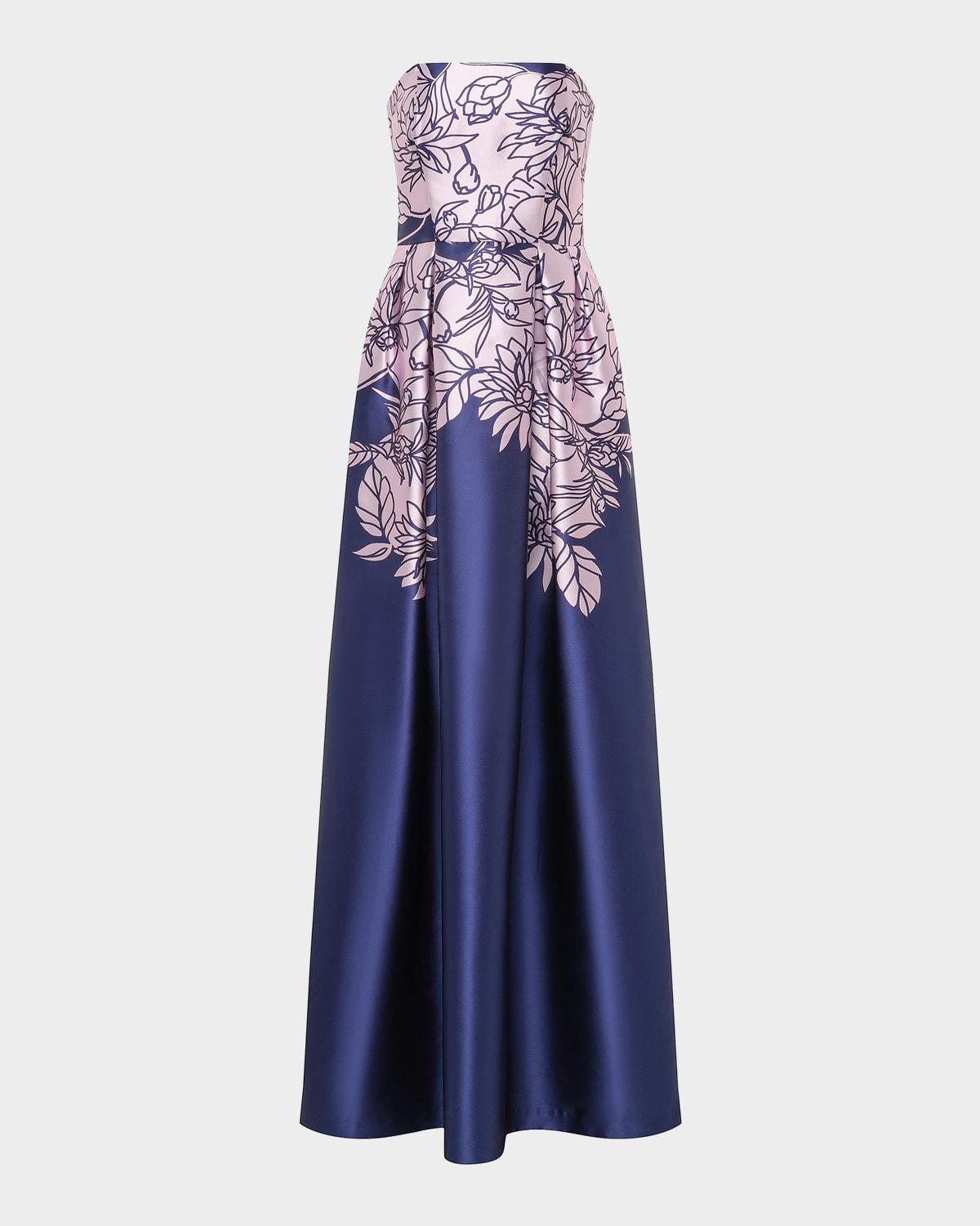 sri lankan engagement dresses Kay Unger Women's Priscilla Crepe Bow Column Gown - Espresso main image 0