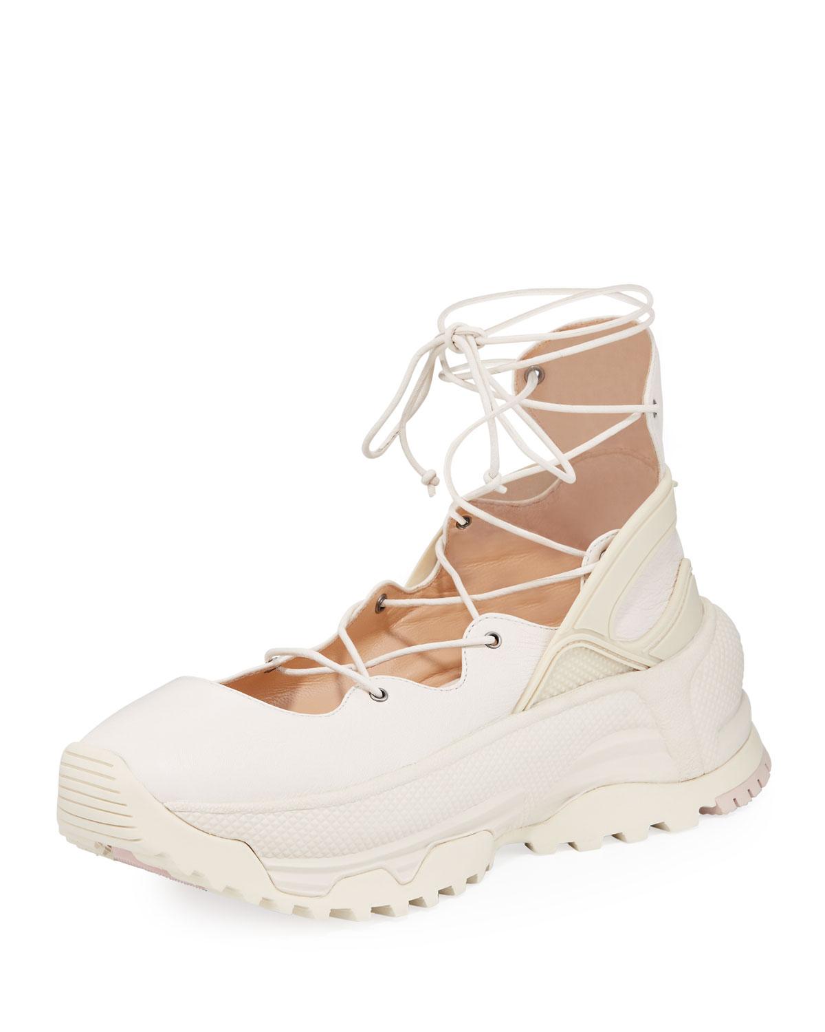 Chunky Leather Ballerina Sneakers 