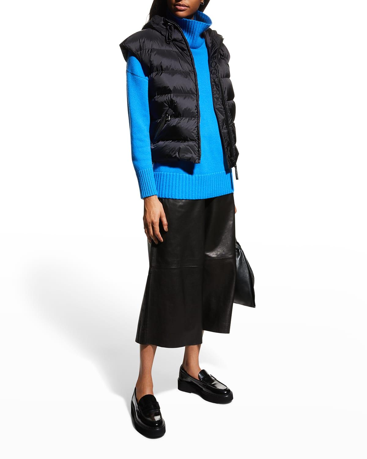 Bogner Vrenid Short Hooded Puffer Vest in Blue | Lyst