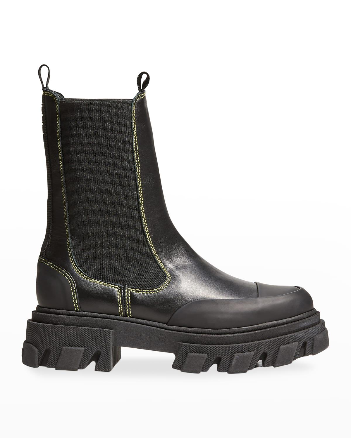 ganni chelsea boots low