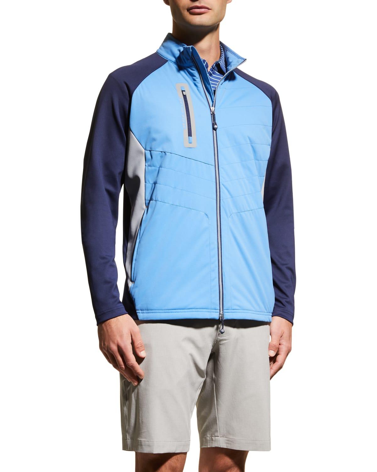 Peter Millar Merge Elite Hybrid Zip Jacket in Blue for Men | Lyst
