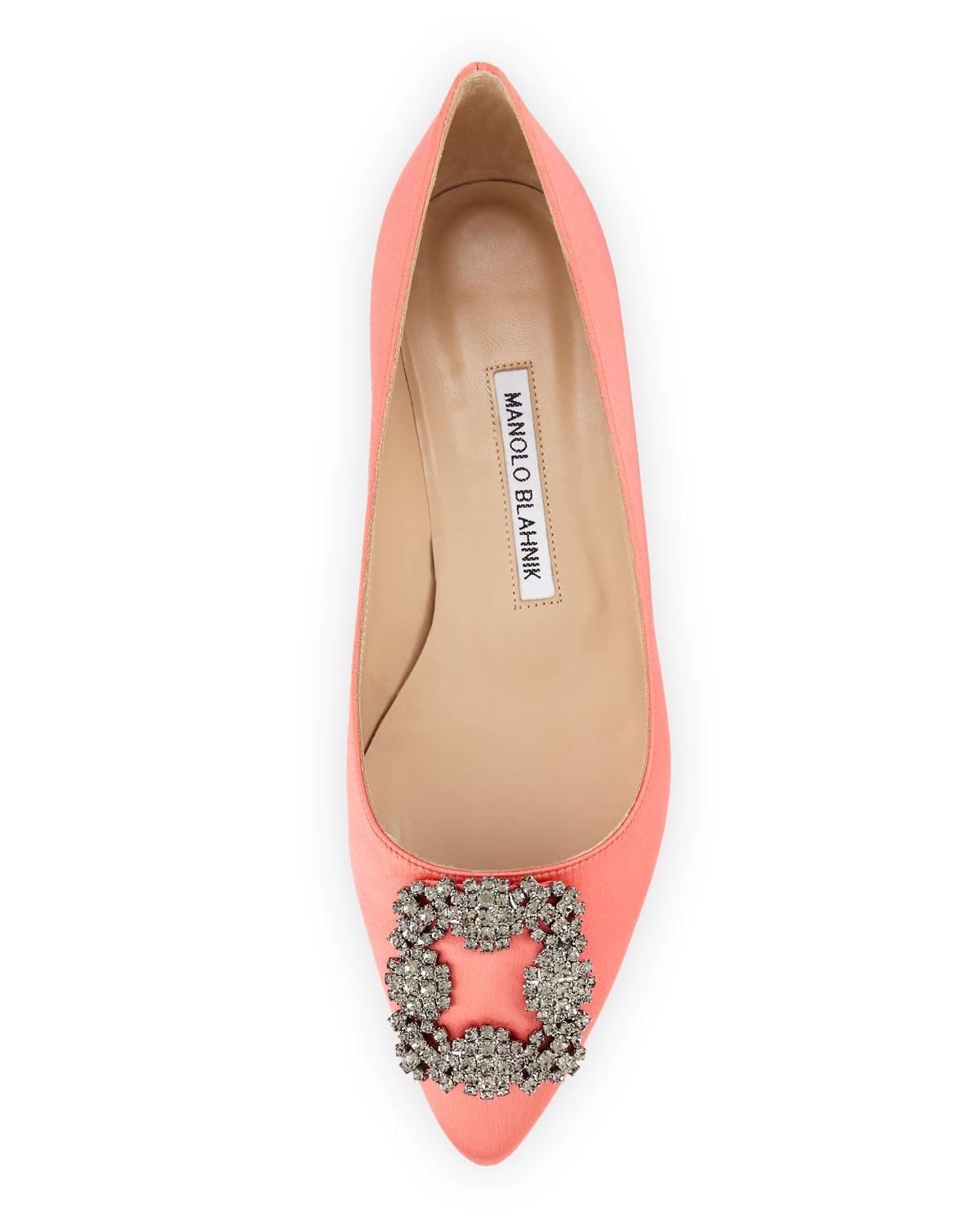 manolo blahnik hangisi flat pink