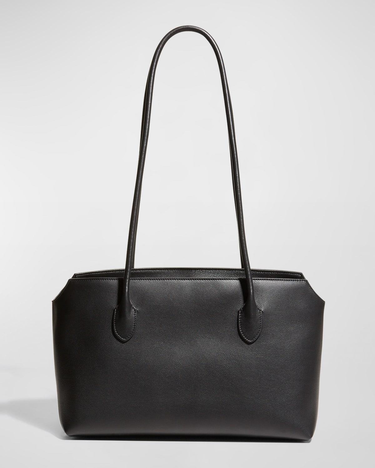 The Row Terrasse Leather Shoulder Bag in Black | Lyst