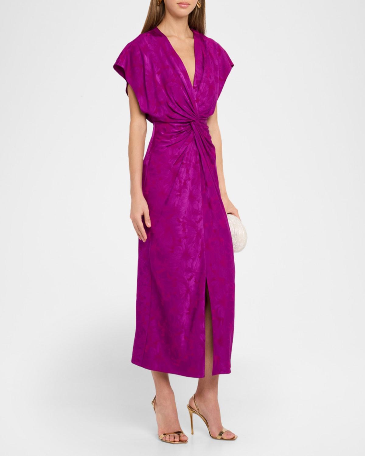 prabal gurung purple dress PRABAL GURUNG Size 6 Purple & Fuchsia Polyester Sequined Dress Sui Generis Designer Consignment