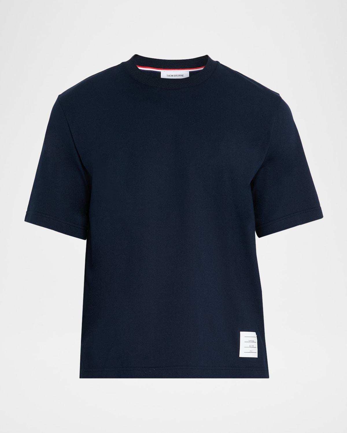 【THOM BROWNE】送料/関税込 STRIPE SHORT SLEEVE T SHIRT Thom Browne Short Sleeve Contrast T-Shirt Light Grey at