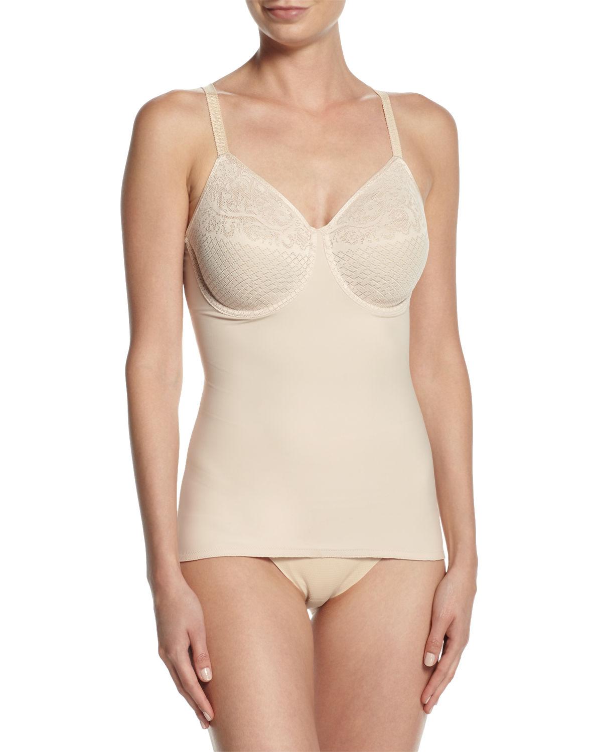 Wacoal Visual Effects Shaping Camisole With Built-in Full Coverage Bra in  Natural | Lyst