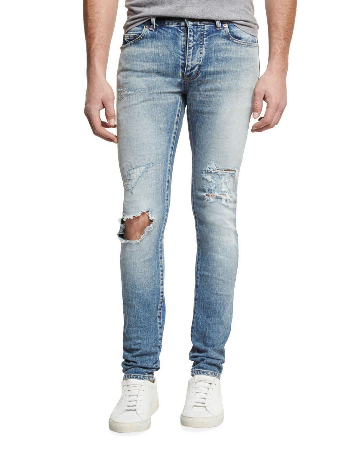 black knee blowout jeans