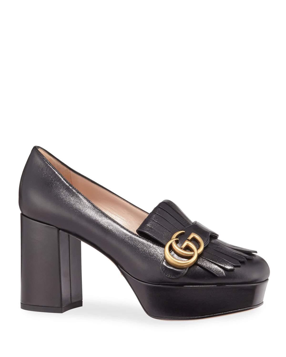 gucci marmont platform pumps
