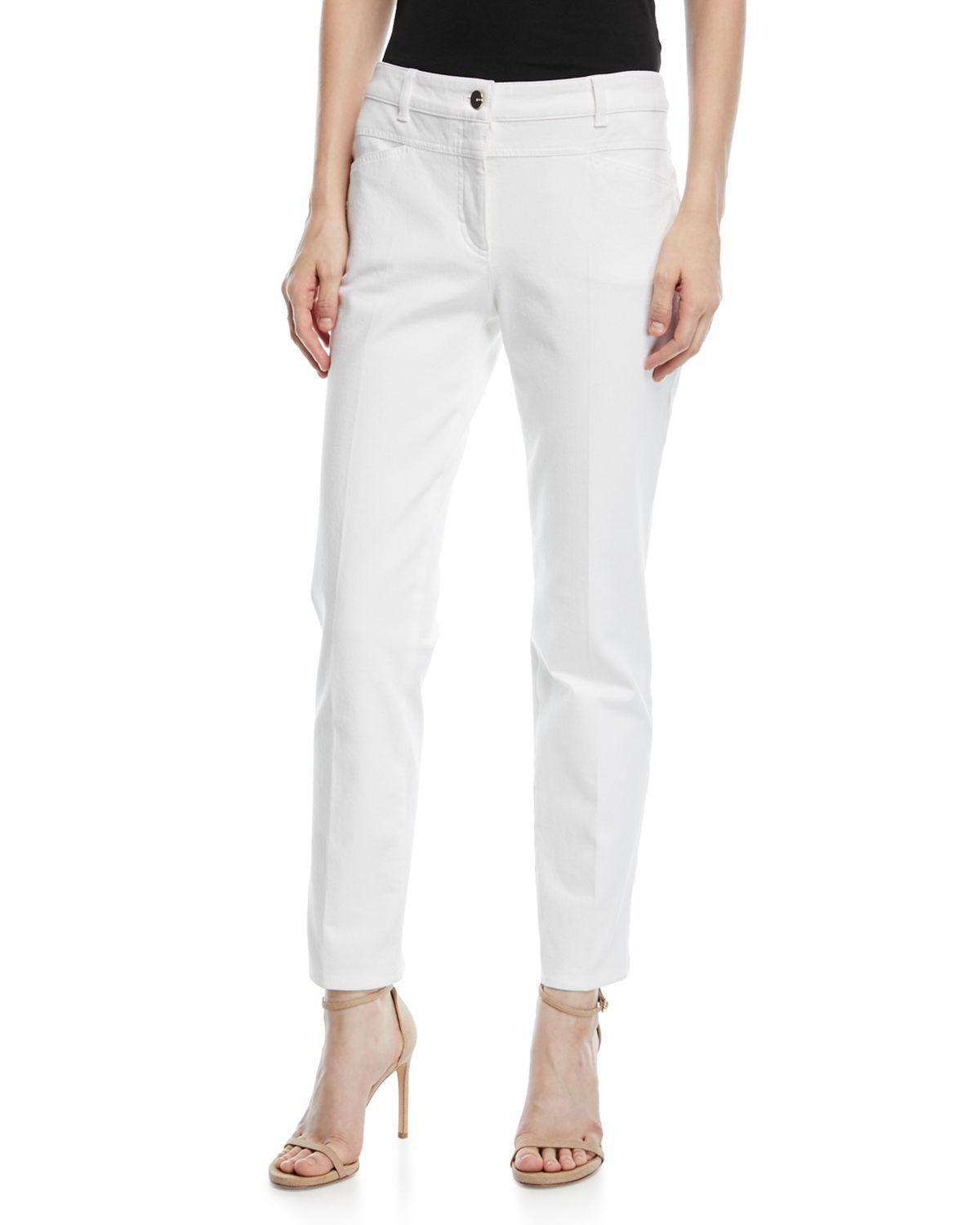 escada white jeans