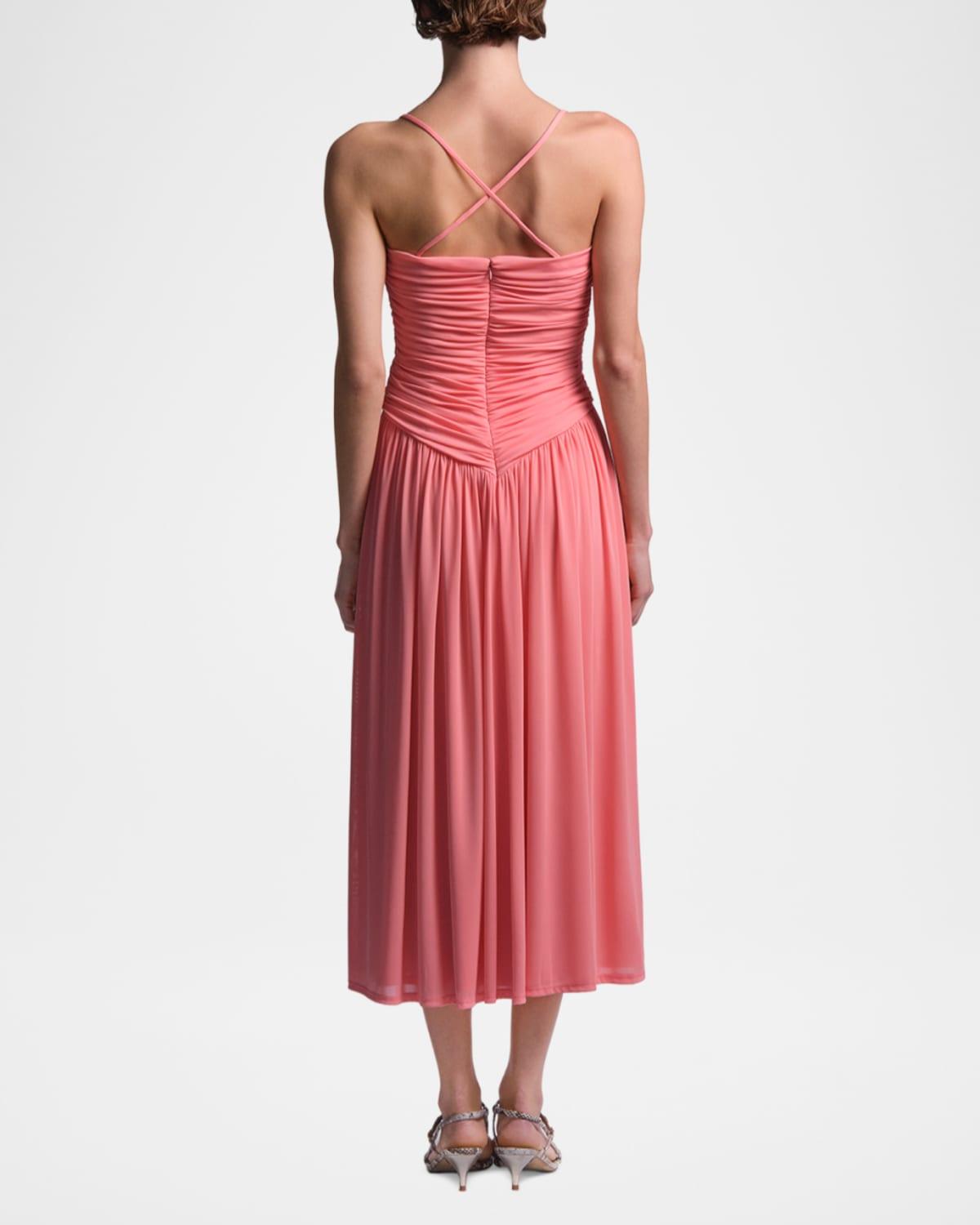 bcbgmaxazria orange and pink chiffon cocktail dress Bcbg Dress Xs