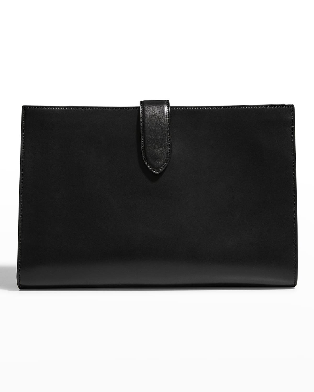 Bourse Clutch Bag Black in Leather – The Row