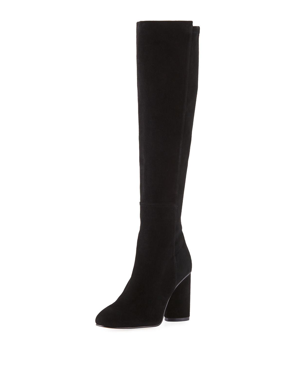 stuart weitzman eloise 75mm suede knee boots