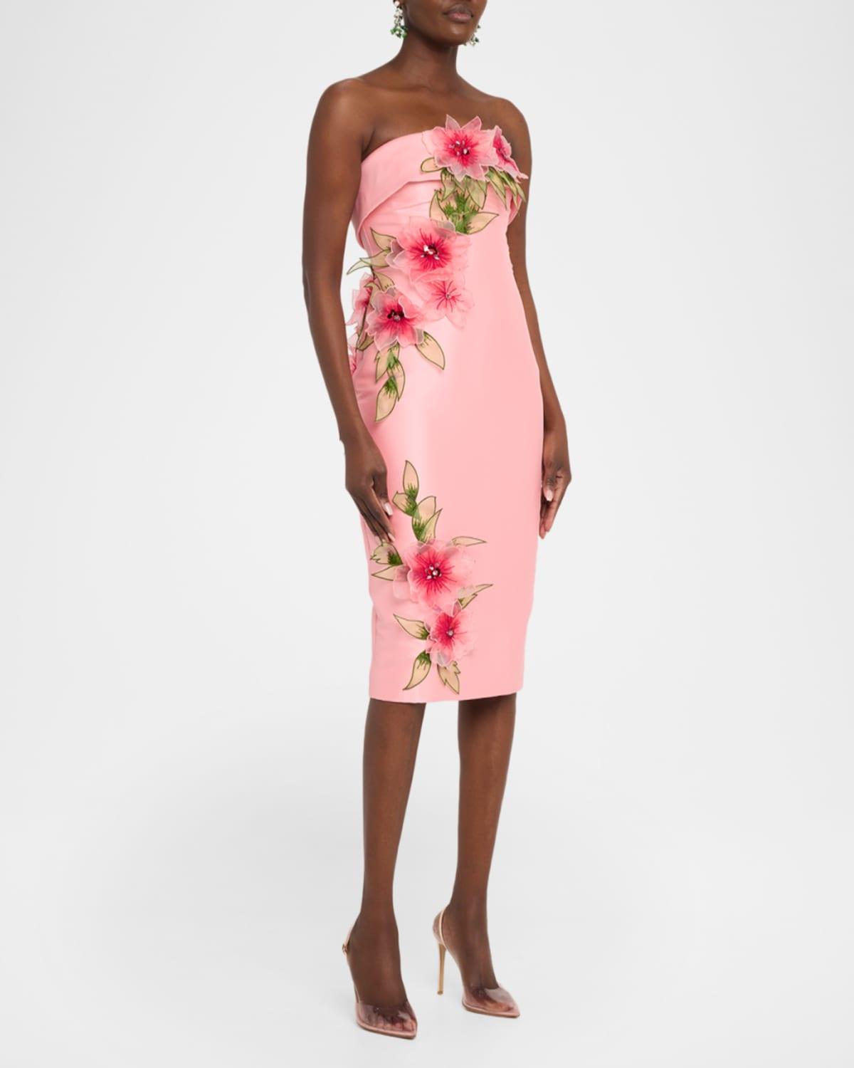 badgley mischka embroidered dress Badgley Mischka womens Embroidered Midi Dress, 4, Blue, Women's main image 1