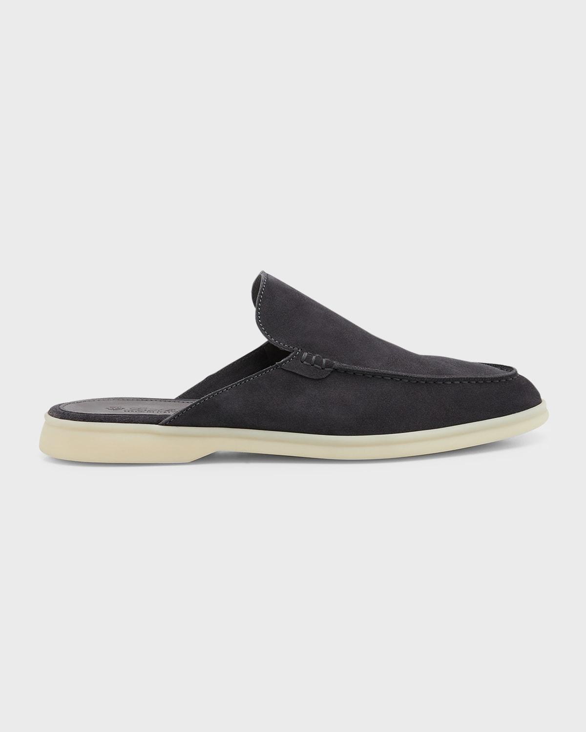 Loro Piana Suede Mule Loafers for Men | Lyst