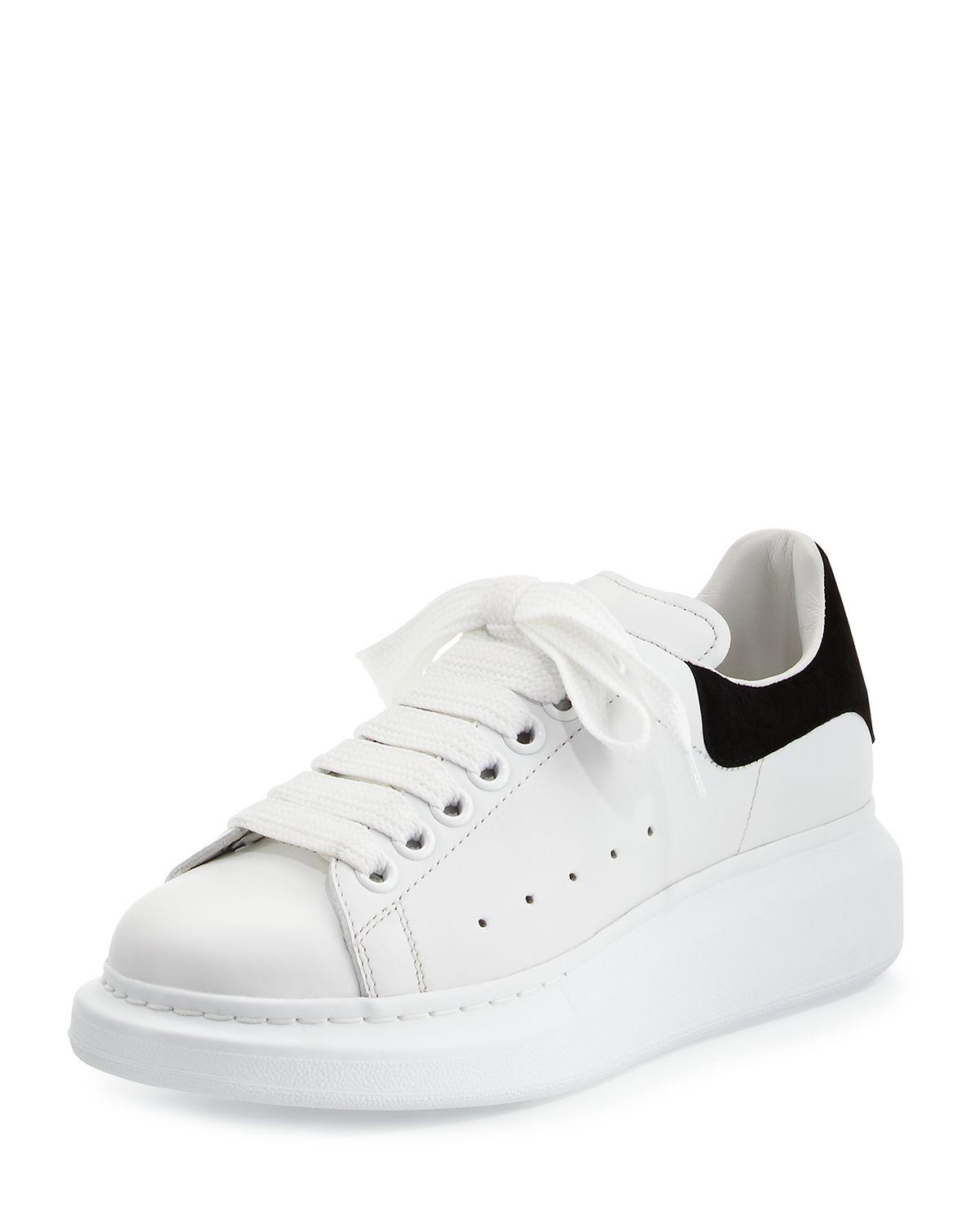 alexander mcqueen runway leather platform trainers