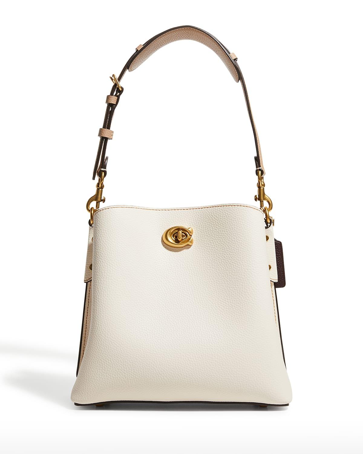 COACH Willow 24 Leather Bucket Bag in White | Lyst