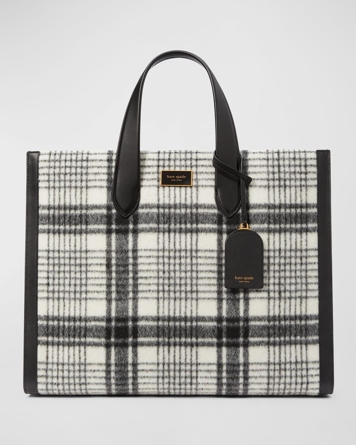 Kate spade new york Manhattan Houndstooth Chenille Fabric Small Tote