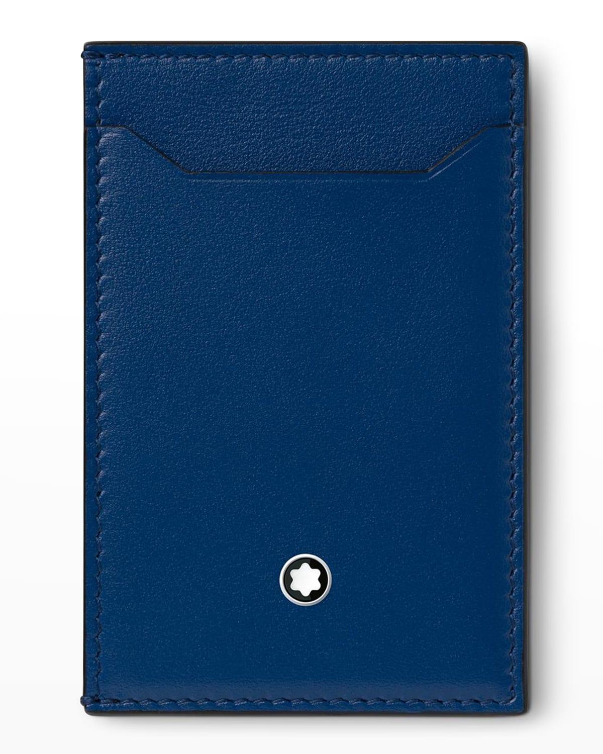 Montblanc Meisterstück Leather Pocket Card Holder in Blue for Men Lyst