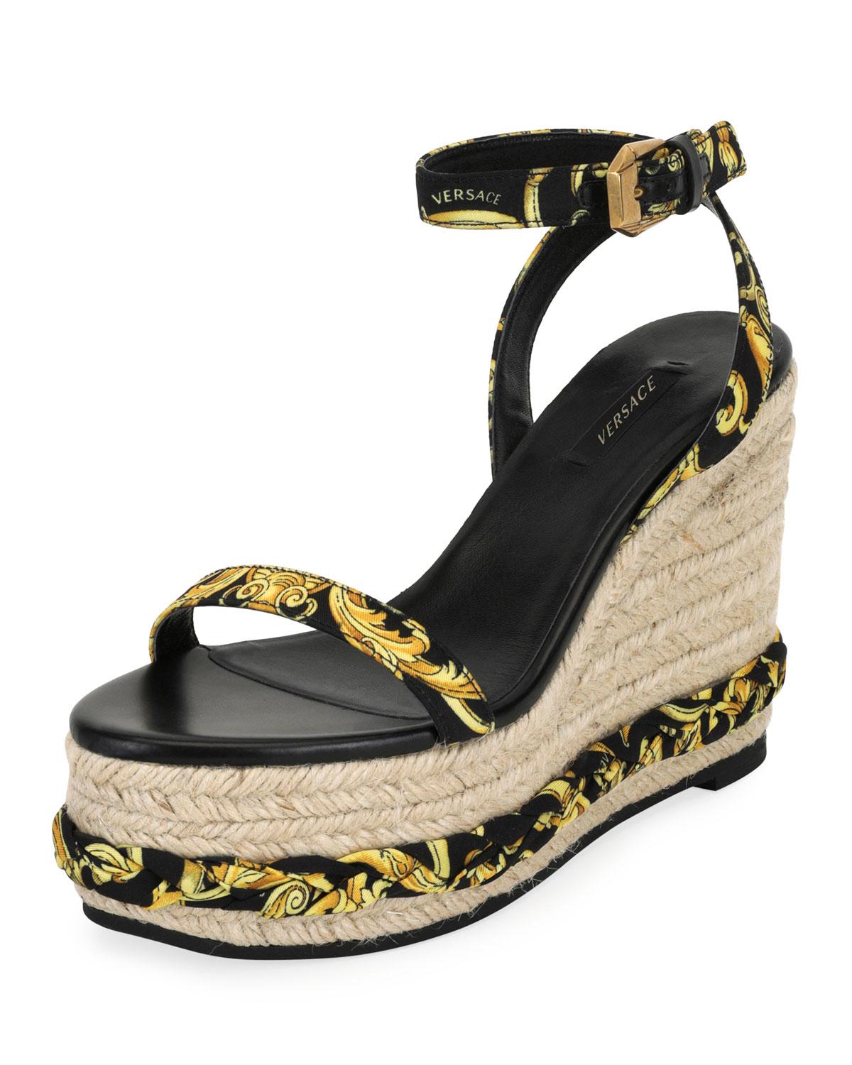 versace wedge sandals