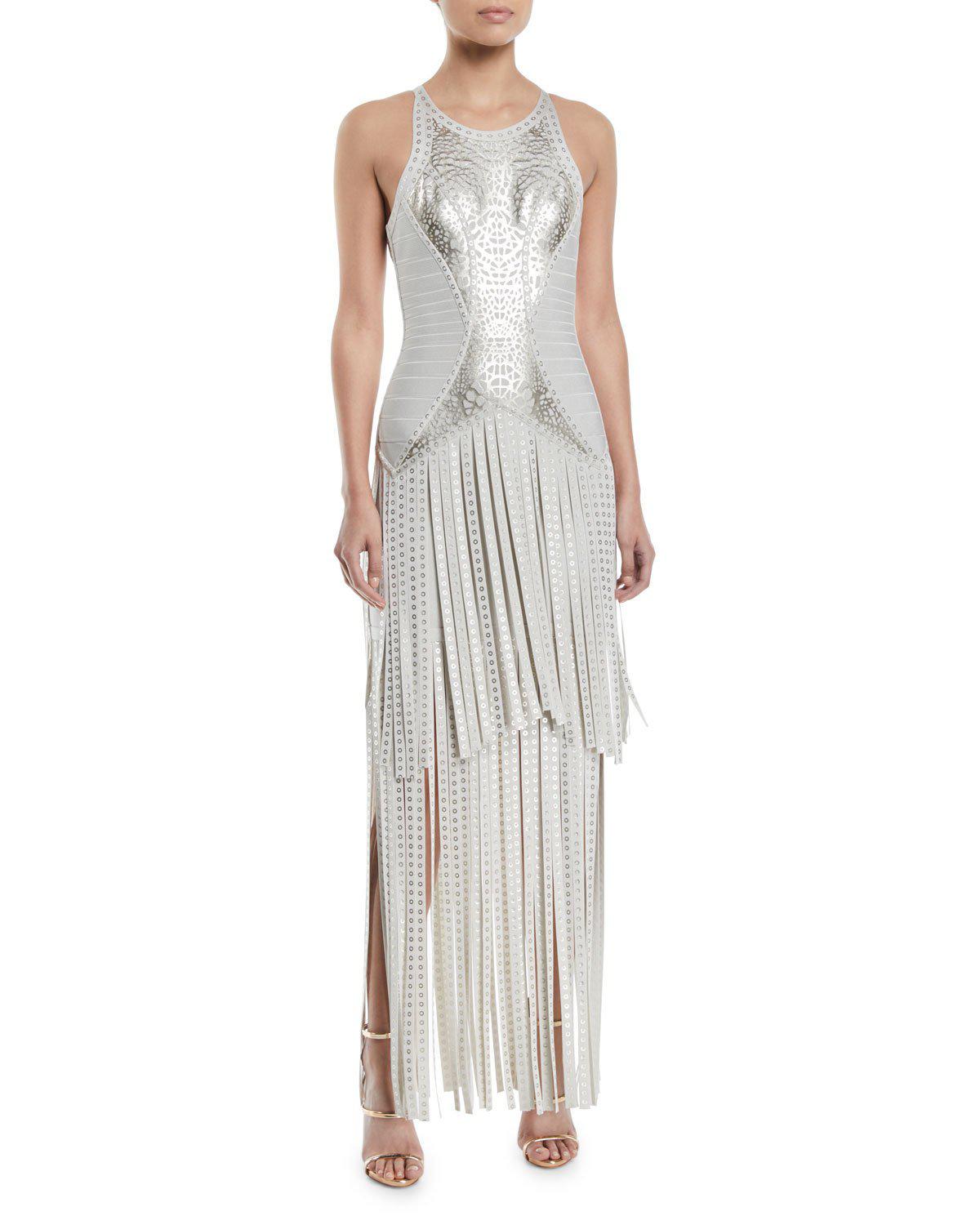 gown with fringe