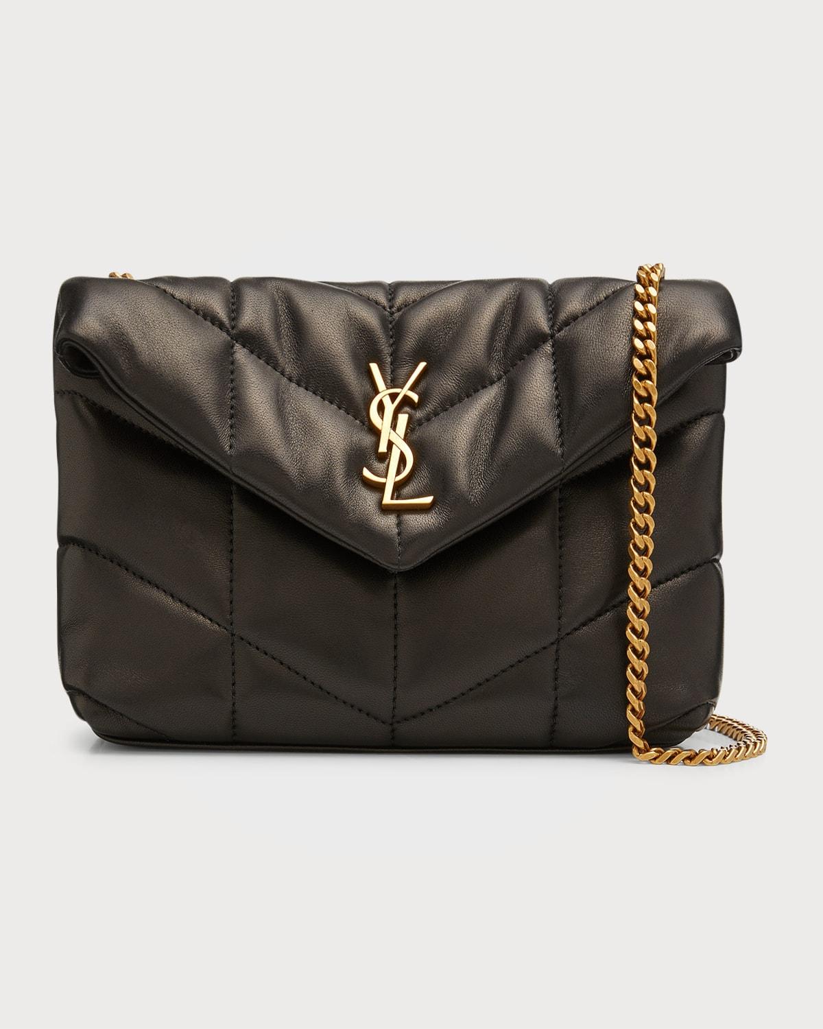 Saint Laurent Loulou Toy Ysl Puffer Quilted Lambskin Crossbody Bag in