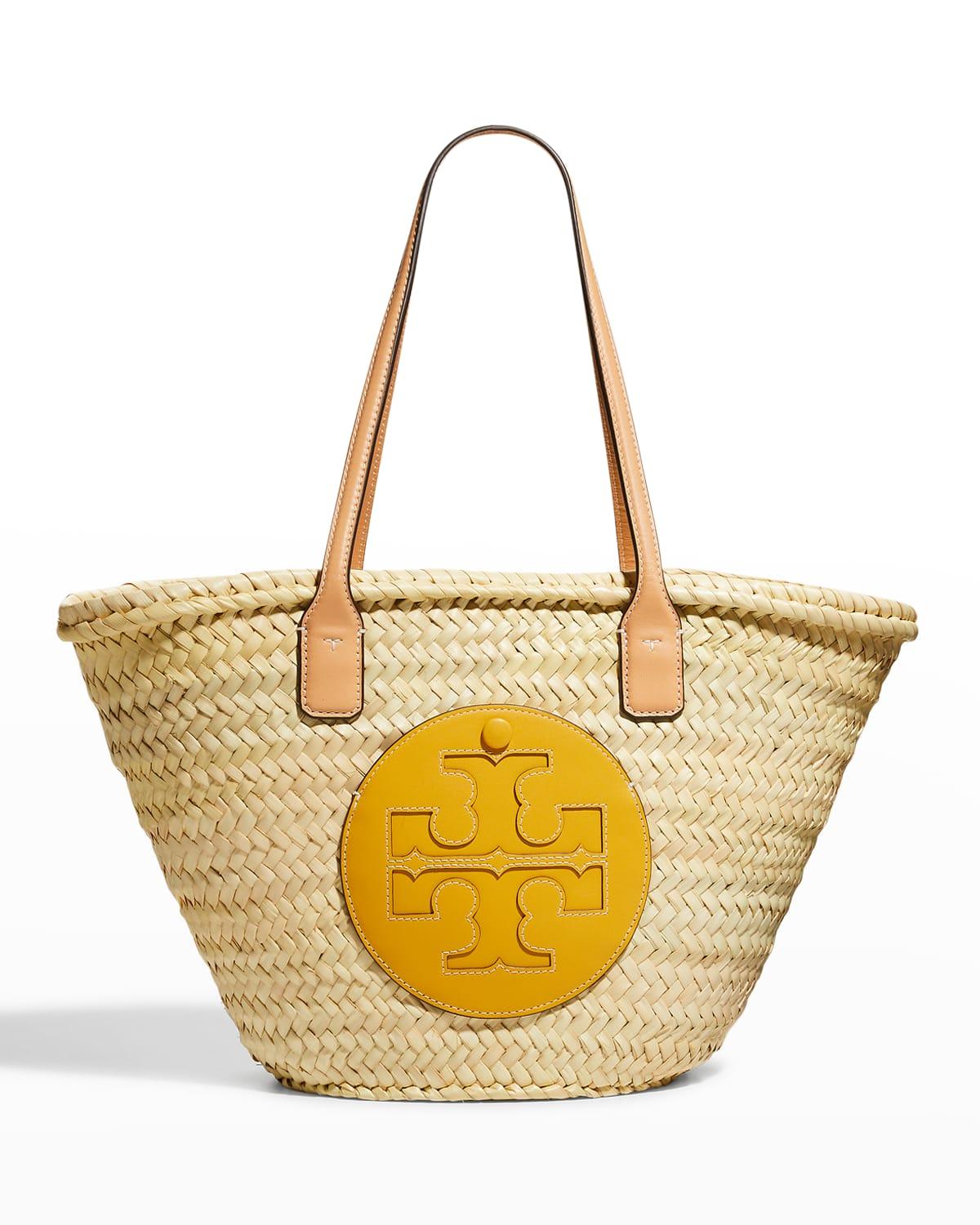 Tory Burch Ella Straw Basket Tote Bag in Natural | Lyst