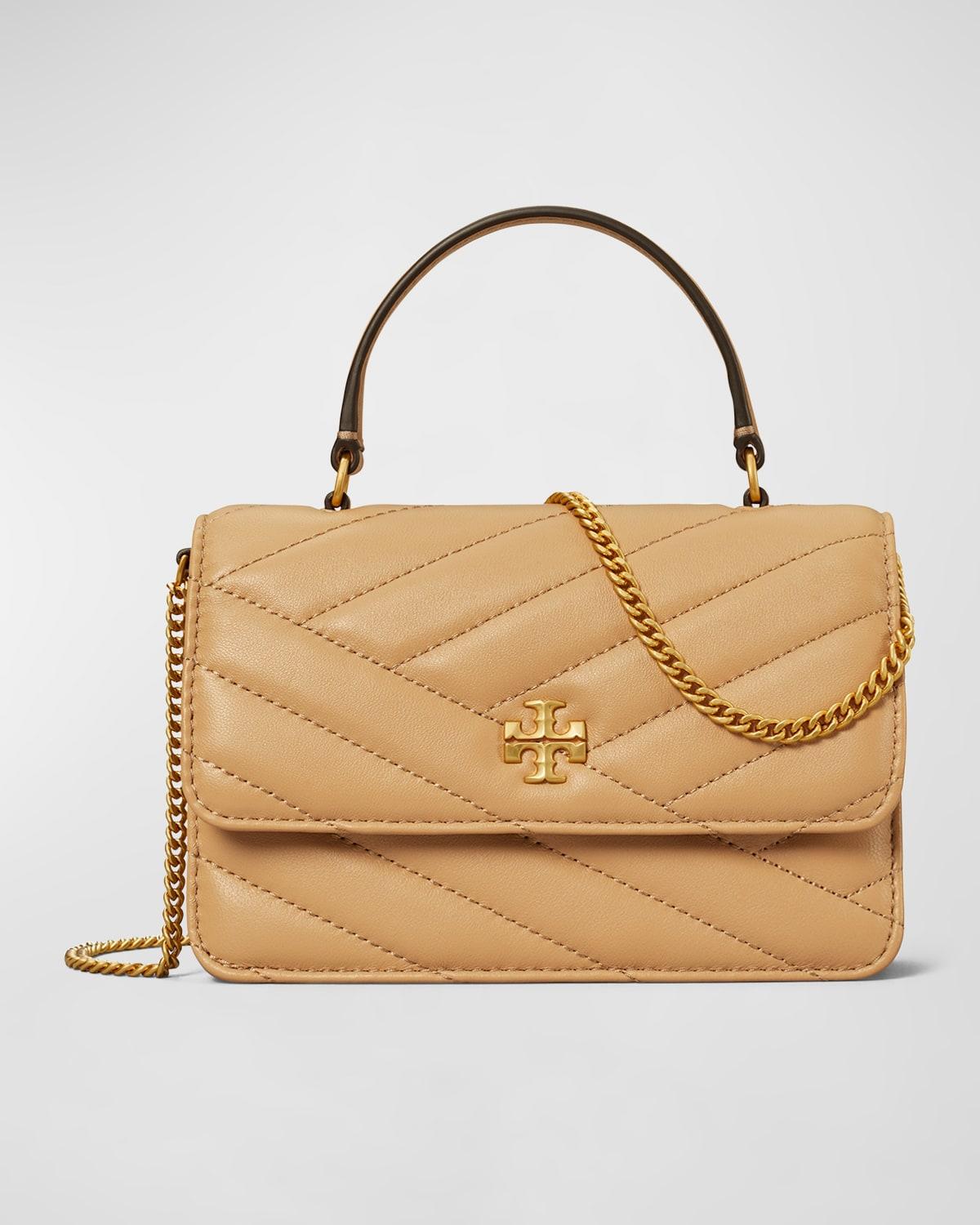 Tory Burch Kira Mini Quilted Tophandle Bag in Natural Lyst