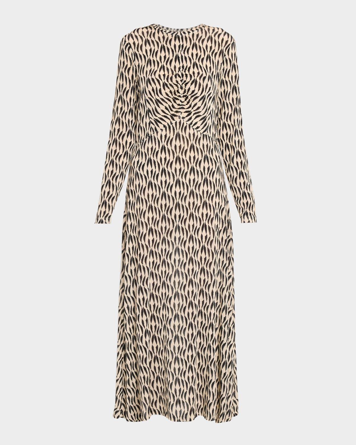 Ulla Johnson Naia Printed Jersey Maxi Dress in Natural