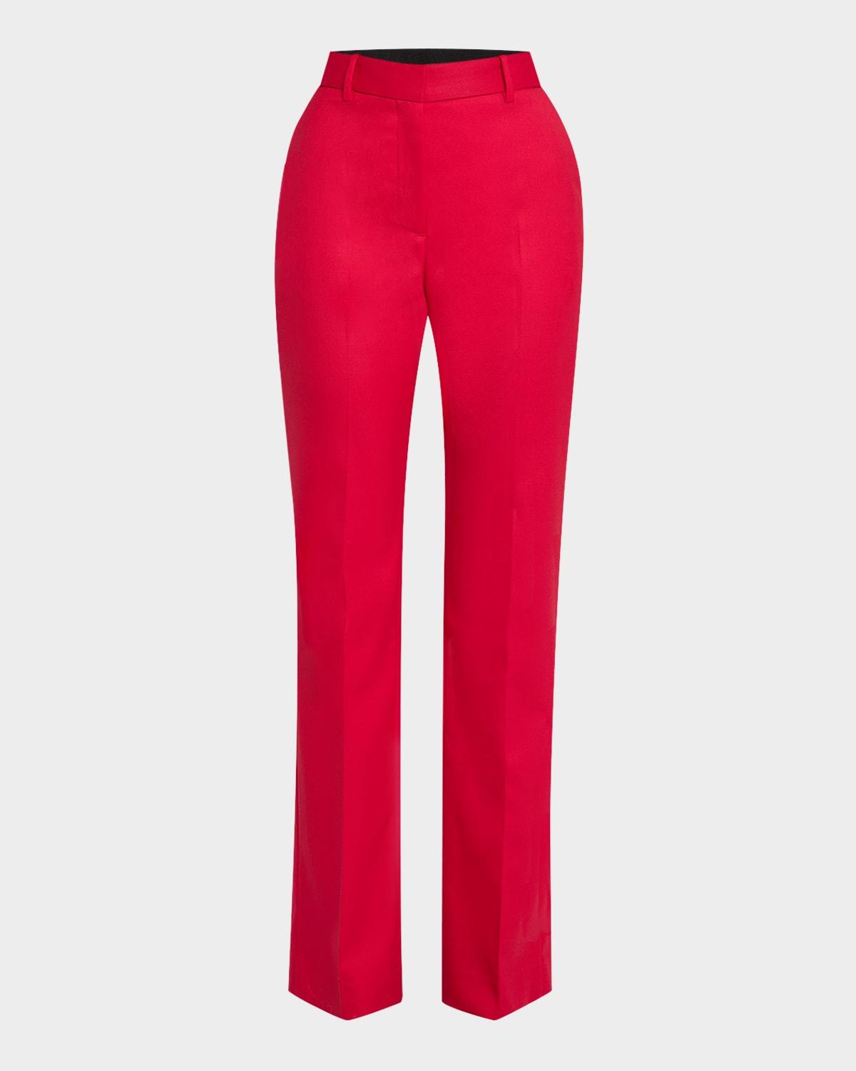 Pantalon Femme ARGENT Slim Cheville En Laine Bordeaux - Taille 4 S, Neuf Avec étiquette