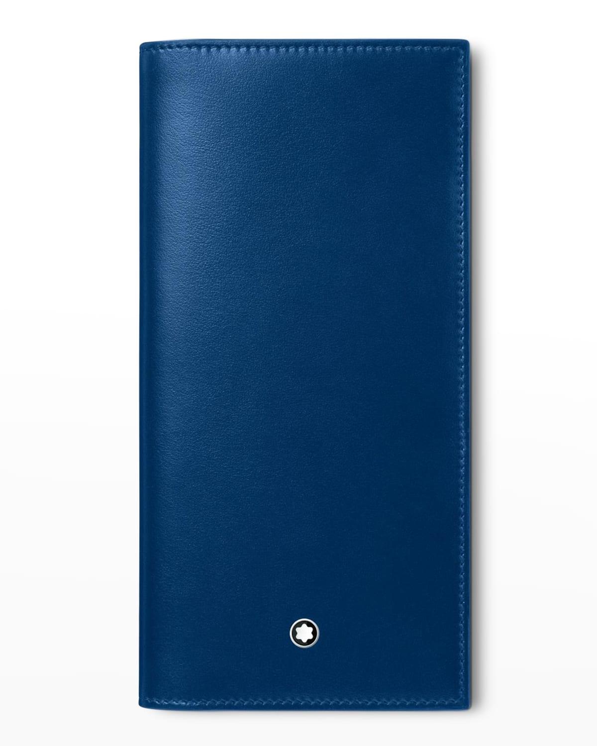Montblanc Meisterstück Long Leather Bifold Wallet in Blue for Men | Lyst