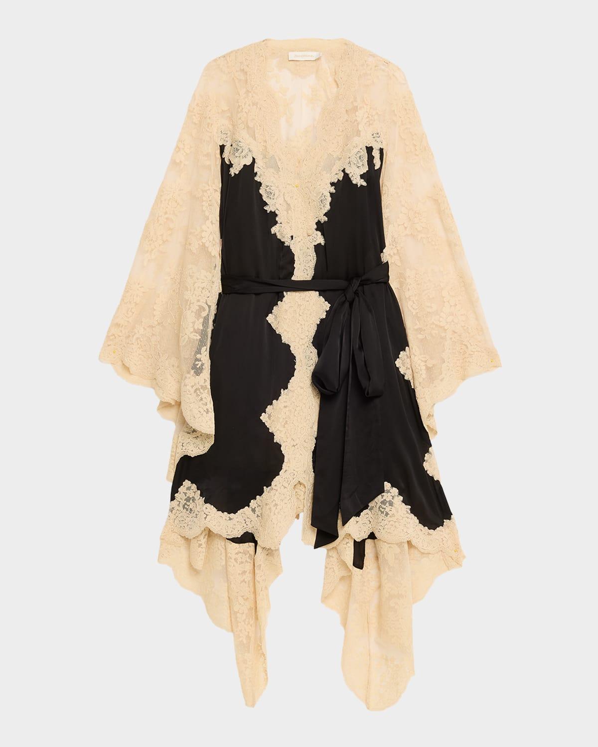 black lace dress backless Cure Black Lace Detail Mini Dress - US 10