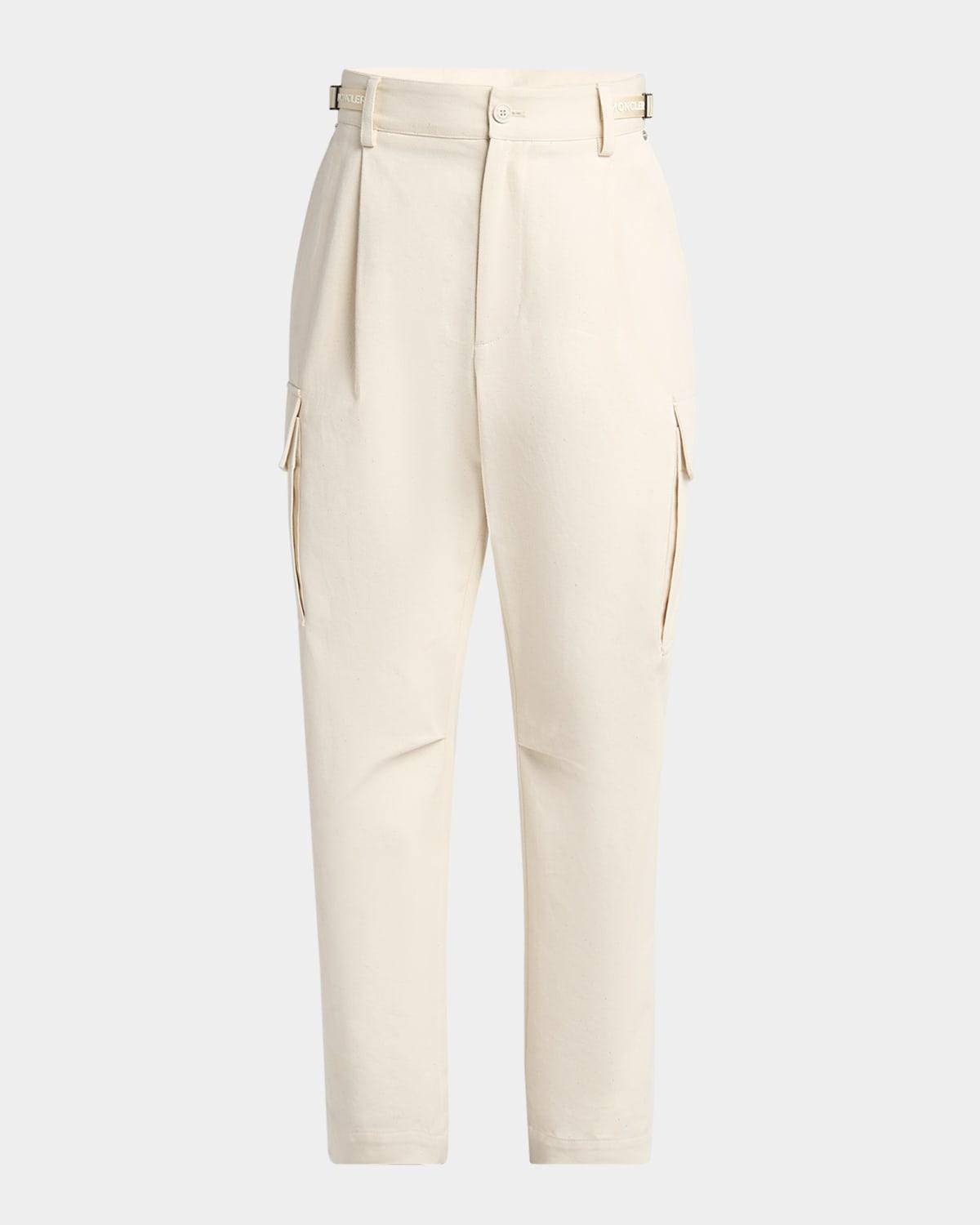 パンツ MONCLER CREAM-COLORED COTTON TROUSERS Beige Cotton trousers Moncler - Vitkac AS