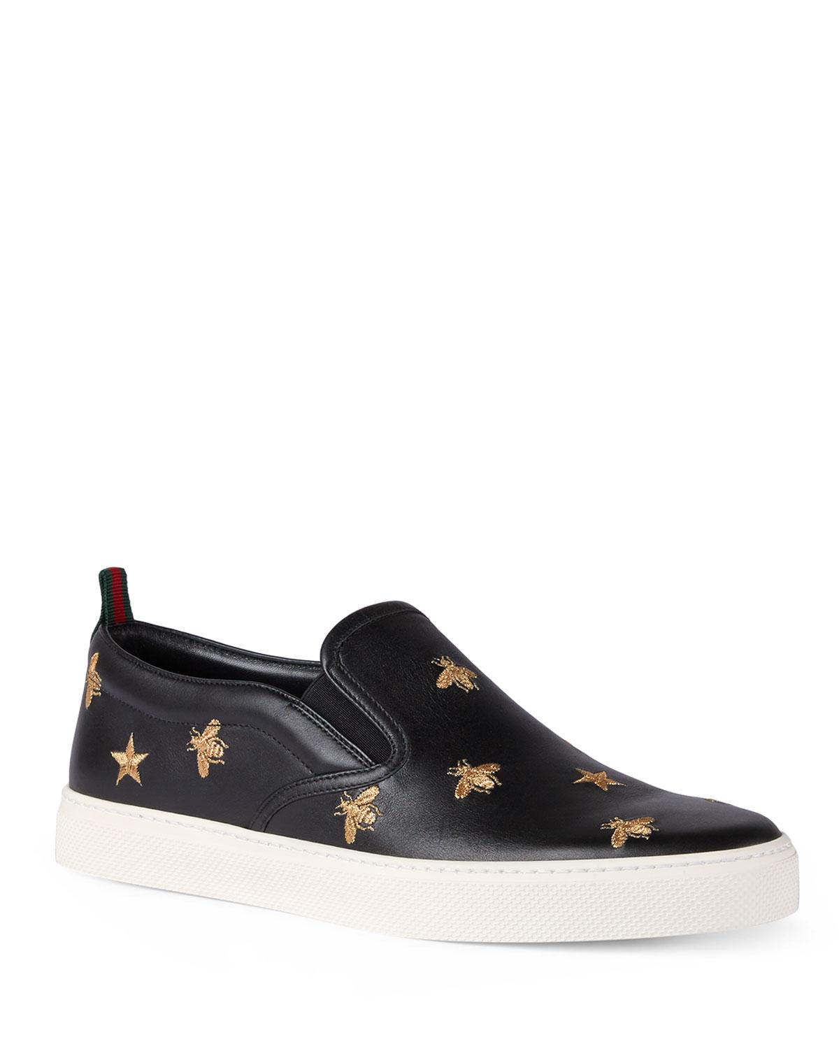 gucci bee slip on