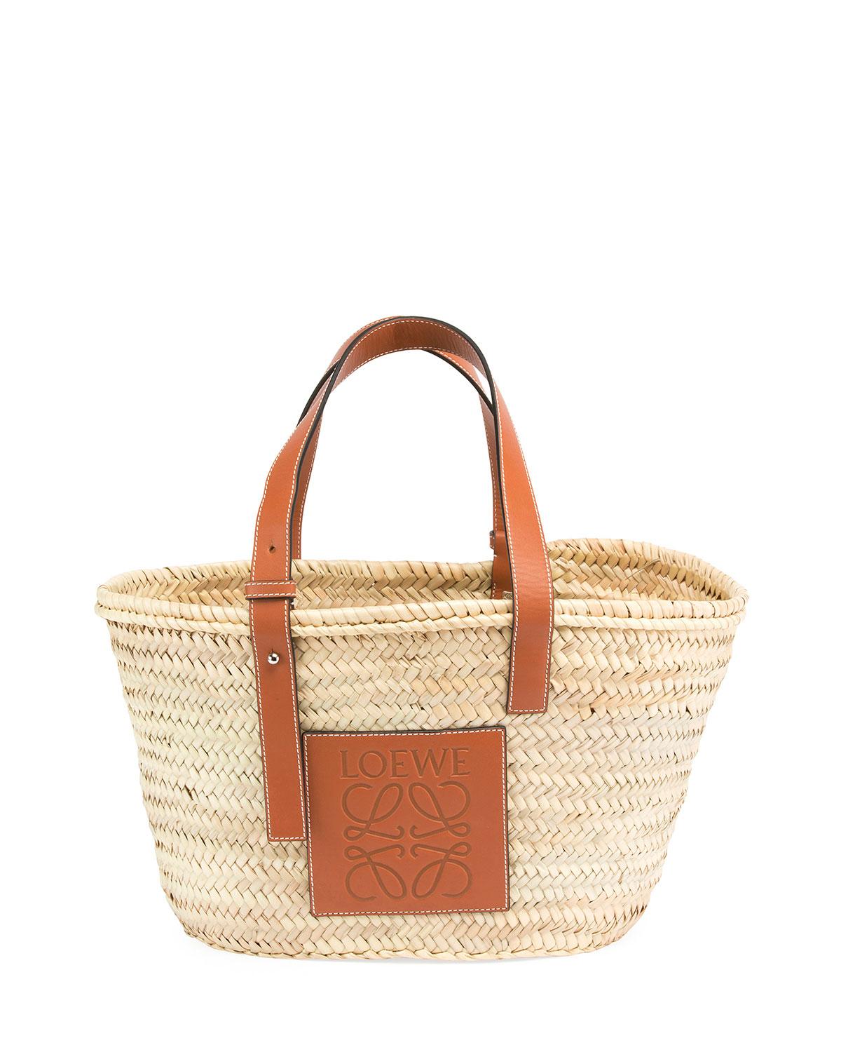 loewe mini raffia bag