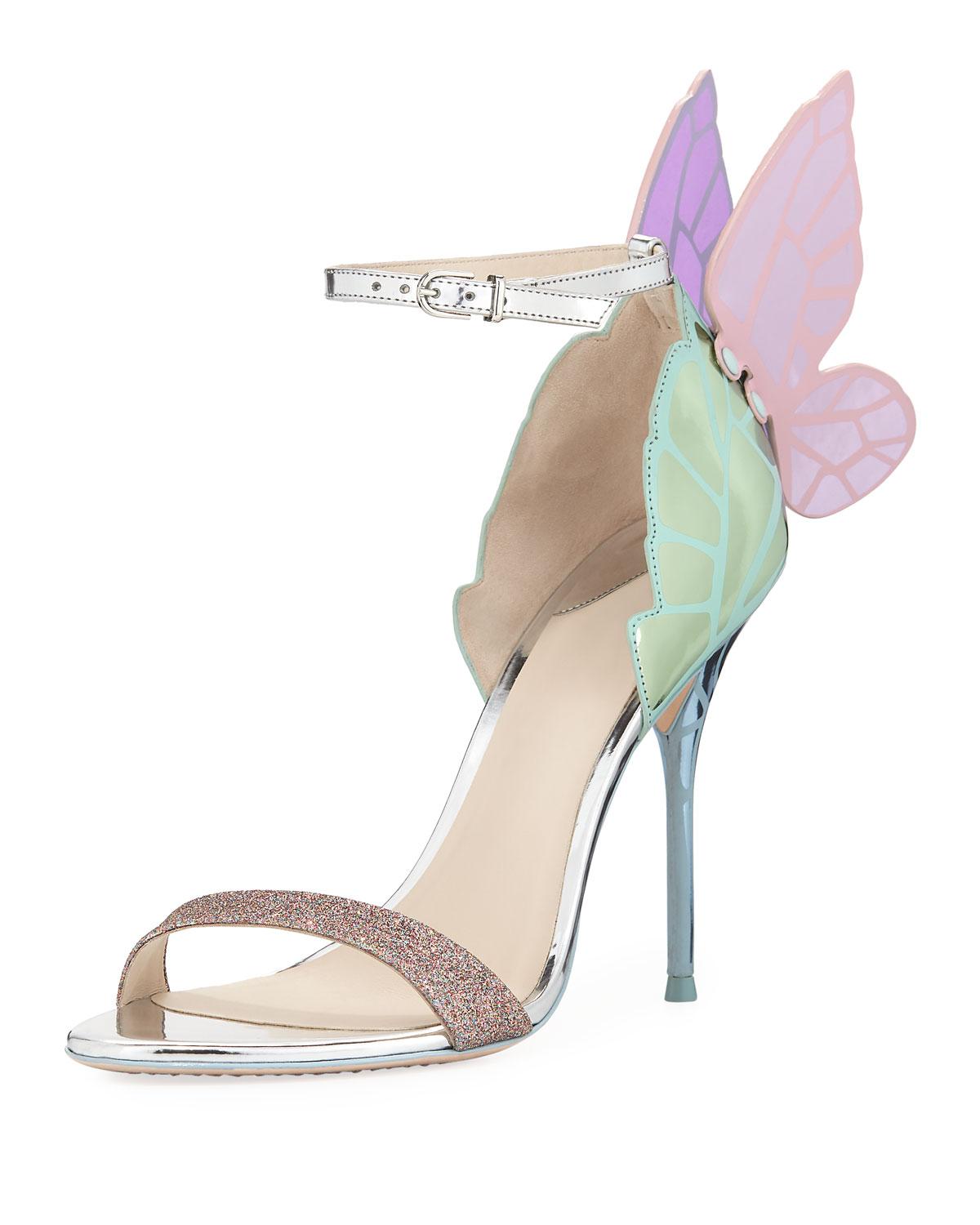 Sophia Webster Leather Chiara Butterfly Wing 100mm Sandal - Lyst