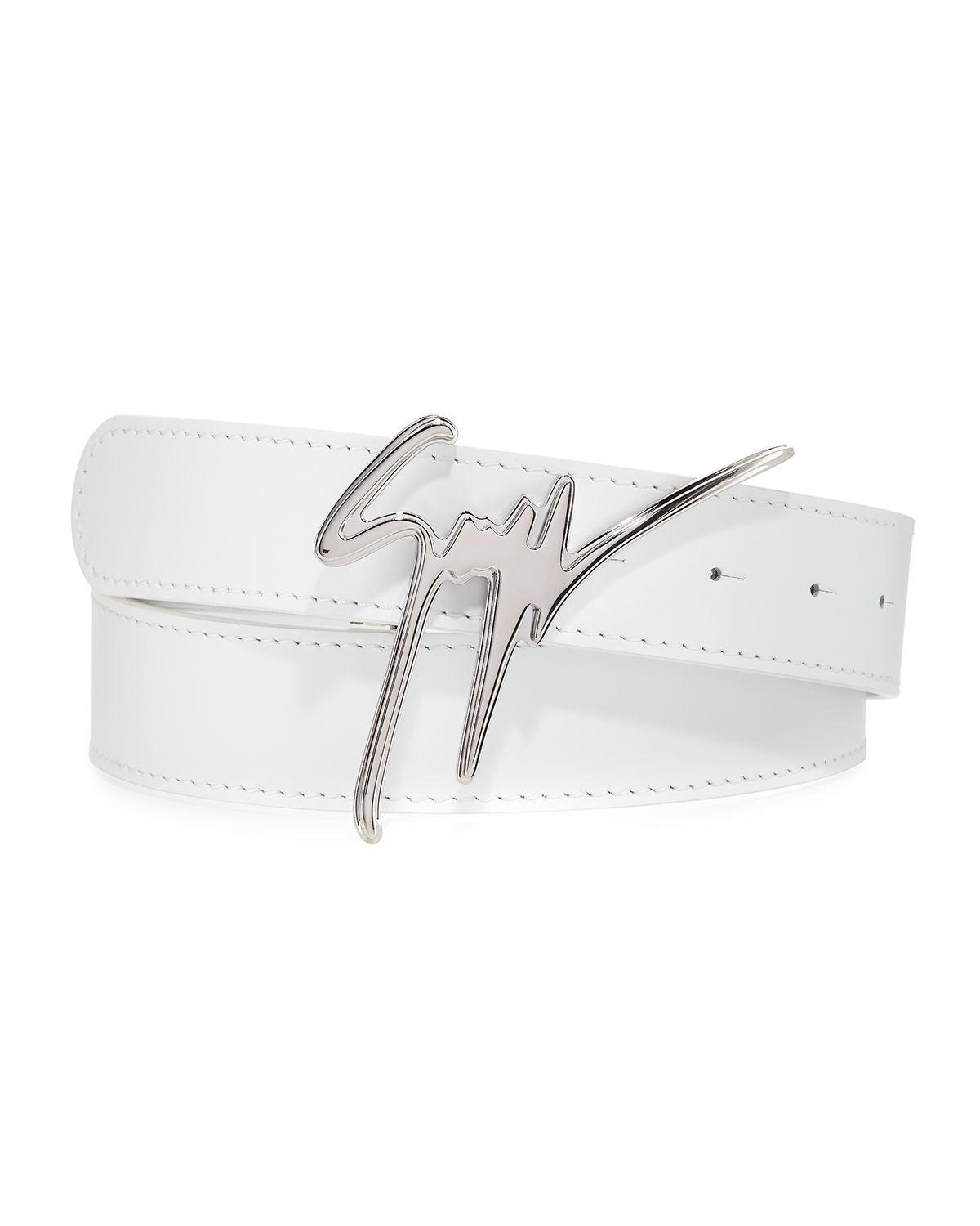 white giuseppe belt