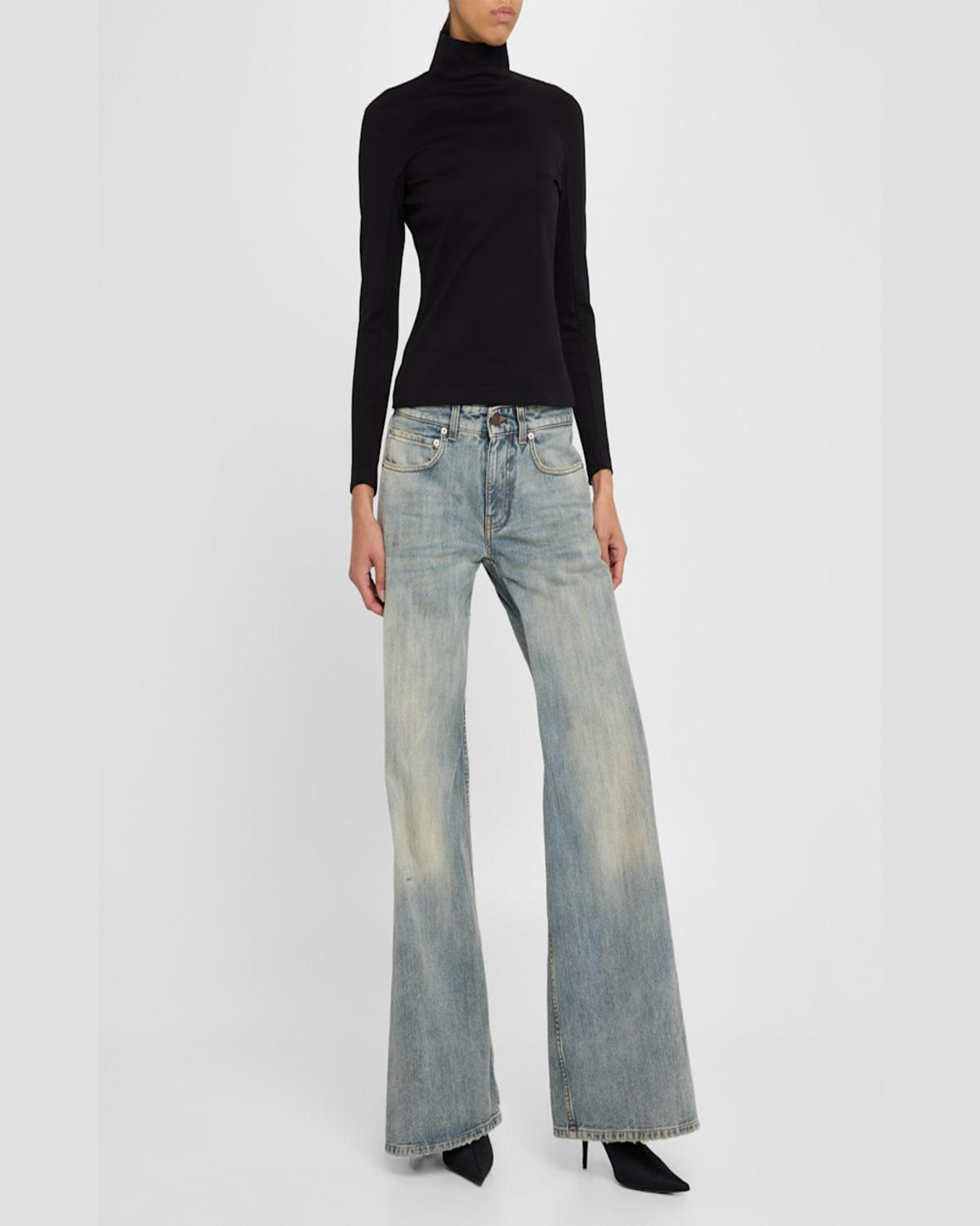 Balenciaga Low Waist Baggy Pants in Blue | Lyst